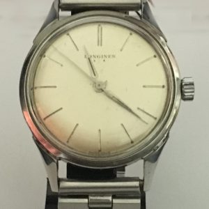 Longines De Cuerda Esfera Crema Caja De Acero 35Mm