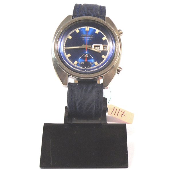 Reloj Seiko Chronograph Automatico Esfera Azul Caja De Acero 40Mm