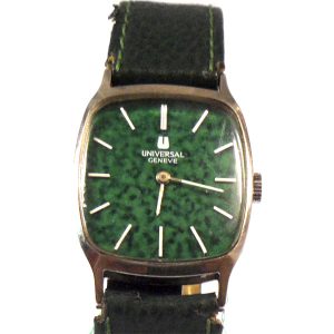 Reloj Universal Geneve De Cuerda Esfera Verde Caja De Acero